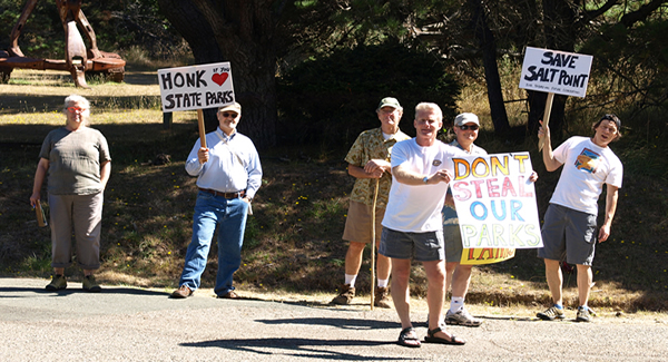 Salt Point Action at Woodside Campground Entrance